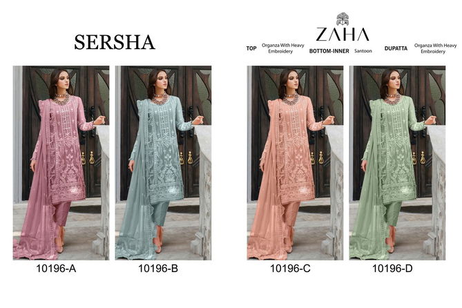 Zaha Sersha Vol 1 Designer Organza Pakistani Suits Catalog